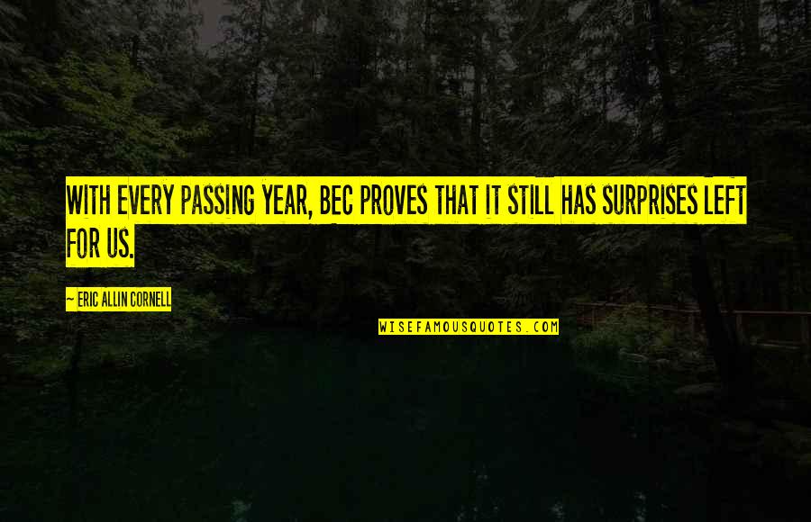 The Passing Year Quotes By Eric Allin Cornell: With every passing year, BEC proves that it