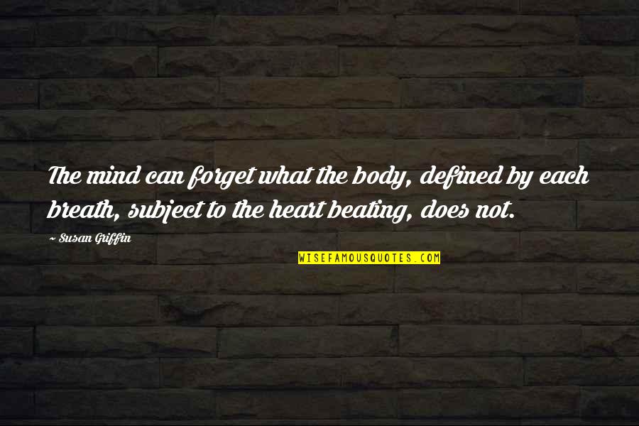 The Passion Of The Christ Quotes By Susan Griffin: The mind can forget what the body, defined The Passion Of The Christ Quotes By Susan Griffin: The mind can forget what the body, defined