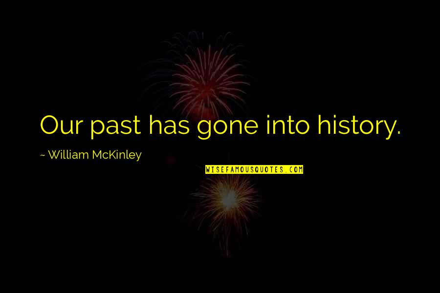 The Past Has Gone Quotes By William McKinley: Our past has gone into history.