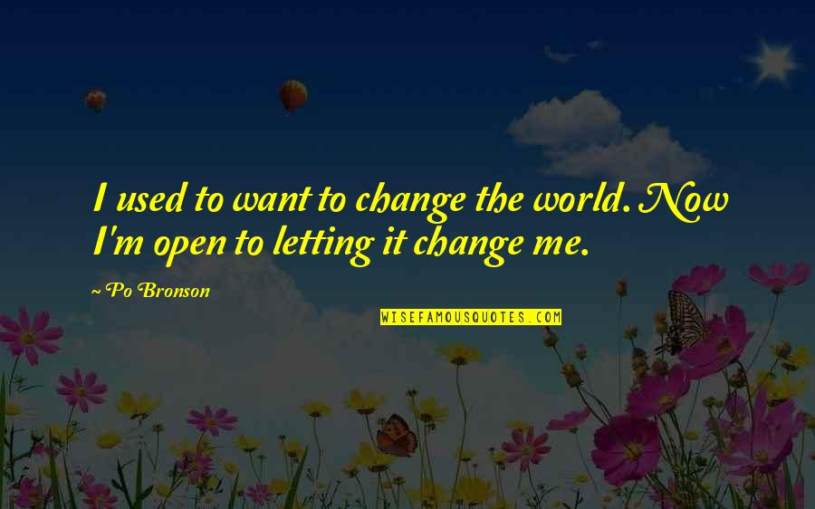 The Past Making Us Who We Are Today Quotes By Po Bronson: I used to want to change the world.