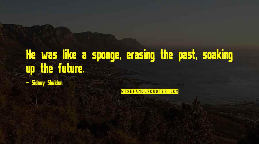 The Past Quotes By Sidney Sheldon: He was like a sponge, erasing the past,
