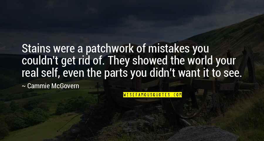 The Patchwork Of Life Quotes By Cammie McGovern: Stains were a patchwork of mistakes you couldn't