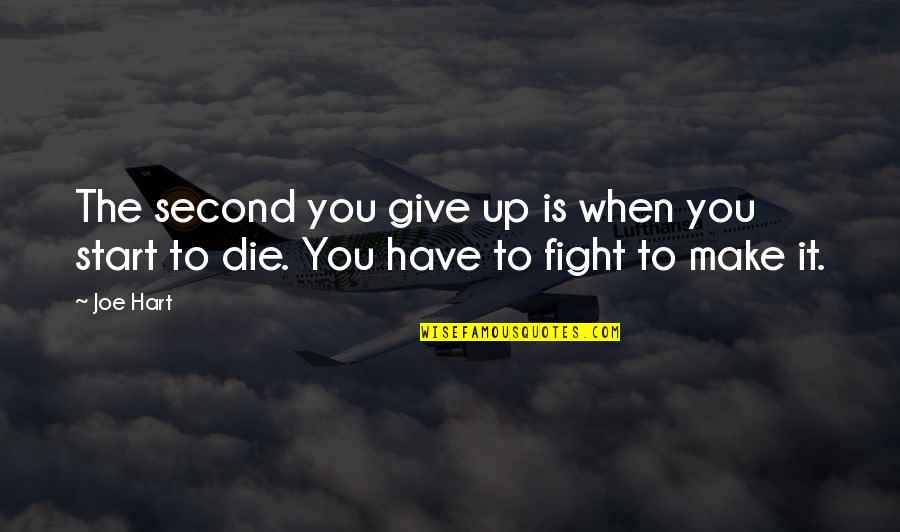 The Perils Of Life Quotes By Joe Hart: The second you give up is when you