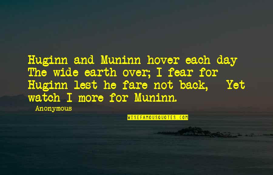 The Personal Computer Quotes By Anonymous: Huginn and Muninn hover each day The wide