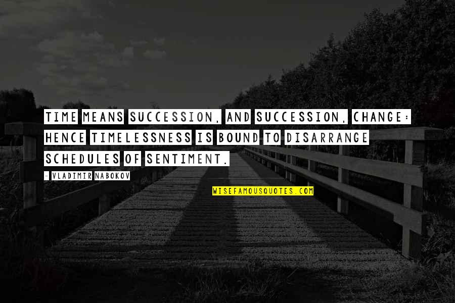 The Police Academy Quotes By Vladimir Nabokov: Time means succession, and succession, change: Hence timelessness The Police Academy Quotes By Vladimir Nabokov: Time means succession, and succession, change: Hence timelessness