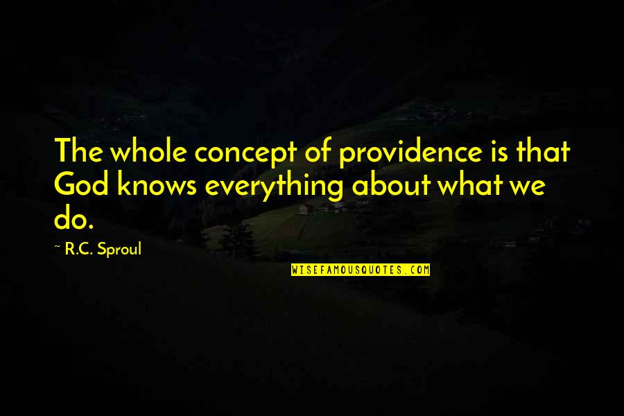 The Providence Of God Quotes By R.C. Sproul: The whole concept of providence is that God