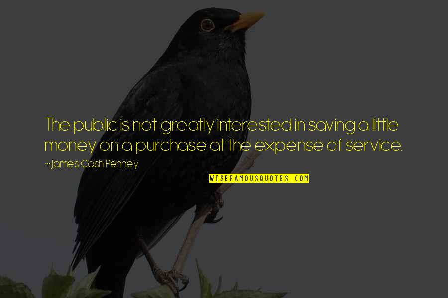 The Public Service Quotes By James Cash Penney: The public is not greatly interested in saving