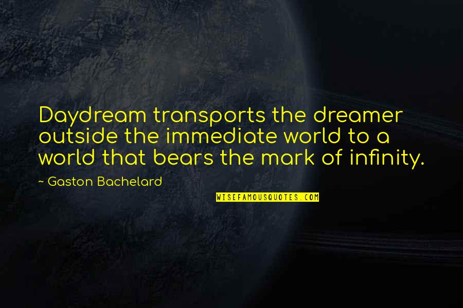 The Purpose Of Marriage Quotes By Gaston Bachelard: Daydream transports the dreamer outside the immediate world