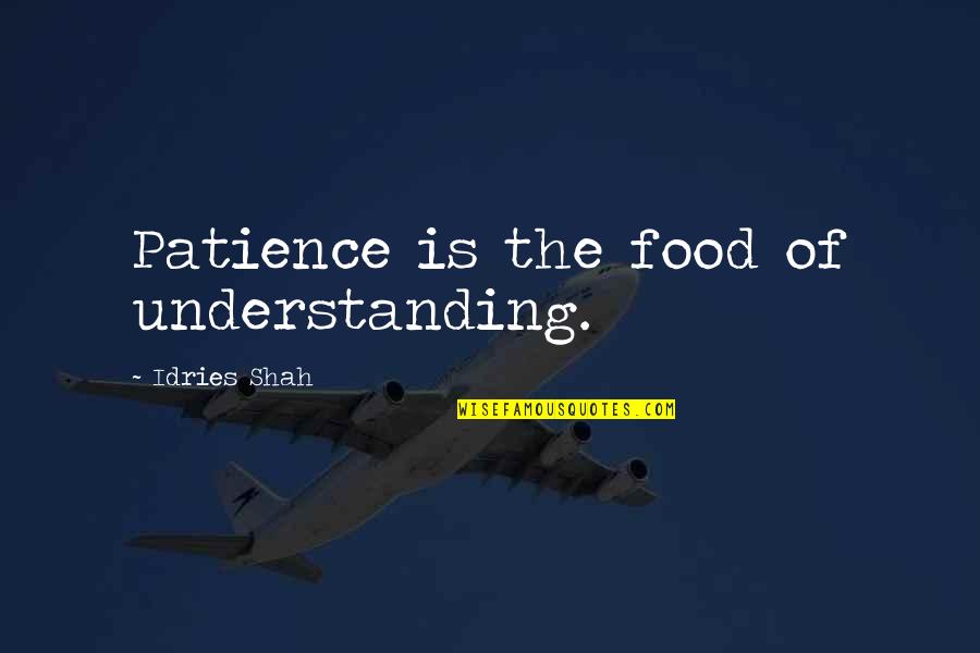 The Queen Of Sheba Quotes By Idries Shah: Patience is the food of understanding.