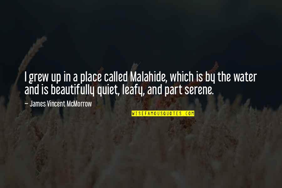 The Quiet Place Quotes By James Vincent McMorrow: I grew up in a place called Malahide, The Quiet Place Quotes By James Vincent McMorrow: I grew up in a place called Malahide,