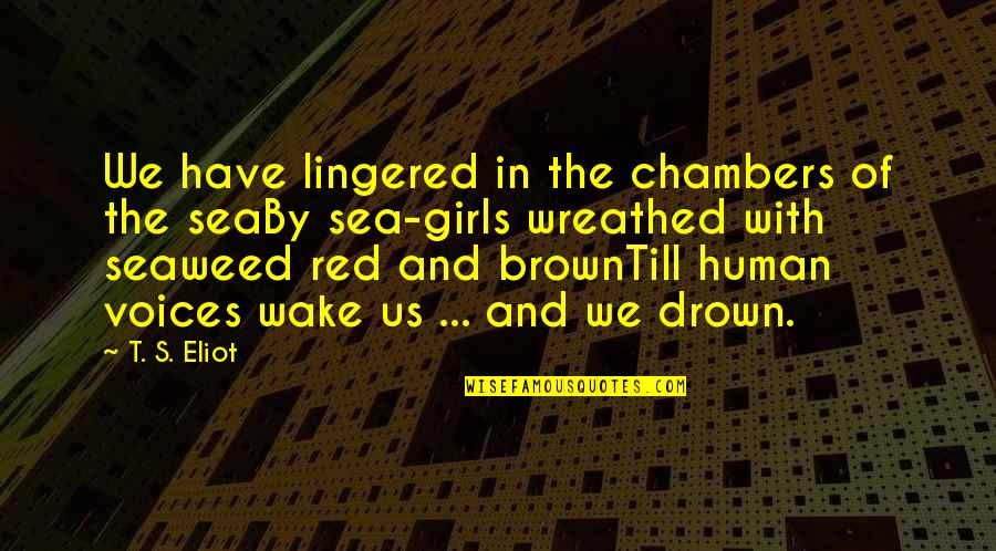 The Red Quotes By T. S. Eliot: We have lingered in the chambers of the The Red Quotes By T. S. Eliot: We have lingered in the chambers of the