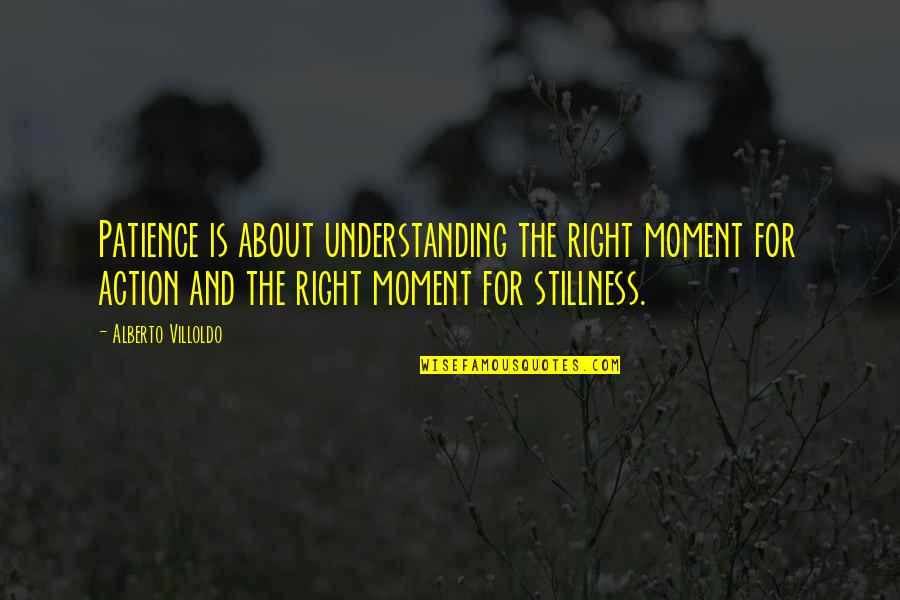 The Right Moment Quotes By Alberto Villoldo: Patience is about understanding the right moment for