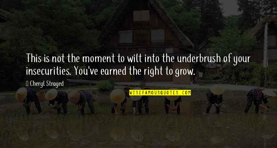 The Right Moment Quotes By Cheryl Strayed: This is not the moment to wilt into The Right Moment Quotes By Cheryl Strayed: This is not the moment to wilt into