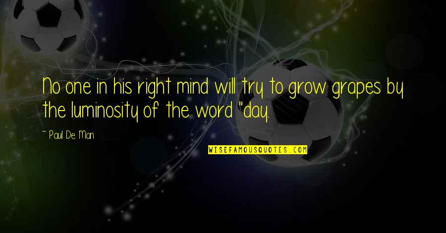 The Right One Will Quotes By Paul De Man: No one in his right mind will try