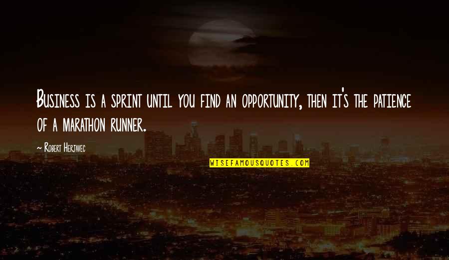 The Runner Quotes By Robert Herjavec: Business is a sprint until you find an