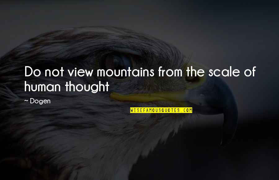 The Scale Quotes By Dogen: Do not view mountains from the scale of