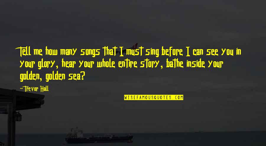 The Sea Inside Quotes By Trevor Hall: Tell me how many songs that I must