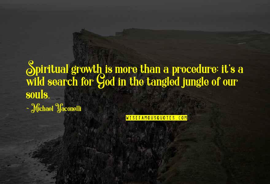 The Search For God Quotes By Michael Yaconelli: Spiritual growth is more than a procedure; it's