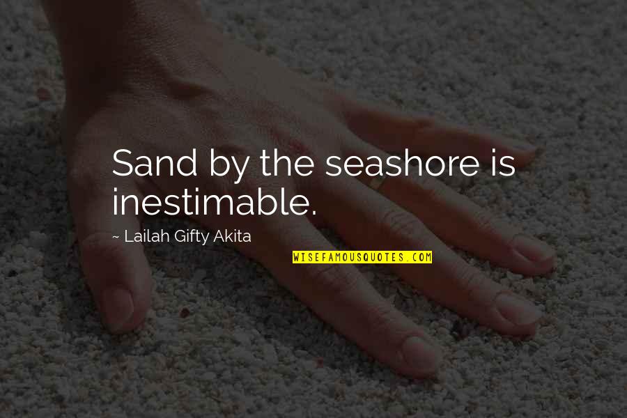The Seashore Quotes By Lailah Gifty Akita: Sand by the seashore is inestimable. The Seashore Quotes By Lailah Gifty Akita: Sand by the seashore is inestimable.