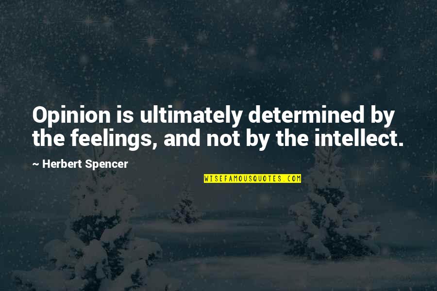 The Seaside English Quotes By Herbert Spencer: Opinion is ultimately determined by the feelings, and