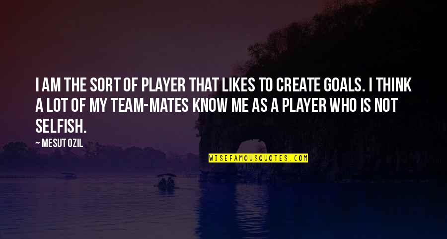 The Selfish Quotes By Mesut Ozil: I am the sort of player that likes The Selfish Quotes By Mesut Ozil: I am the sort of player that likes