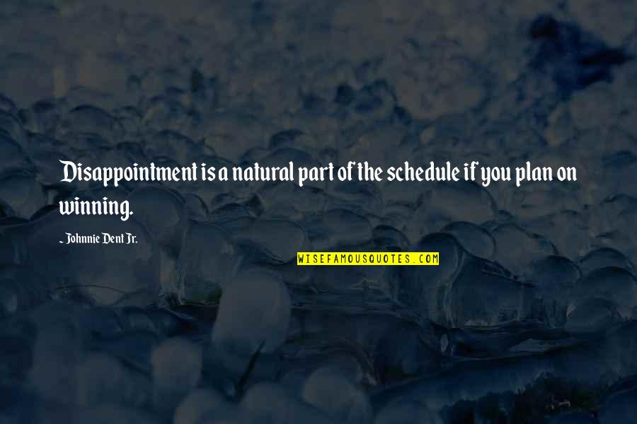 The Sermon On The Mount Quotes By Johnnie Dent Jr.: Disappointment is a natural part of the schedule The Sermon On The Mount Quotes By Johnnie Dent Jr.: Disappointment is a natural part of the schedule