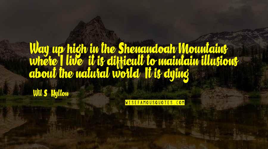 The Shenandoah Quotes By Wil S. Hylton: Way up high in the Shenandoah Mountains where
