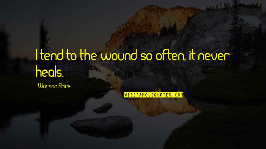 The Shire Quotes By Warsan Shire: I tend to the wound so often, it