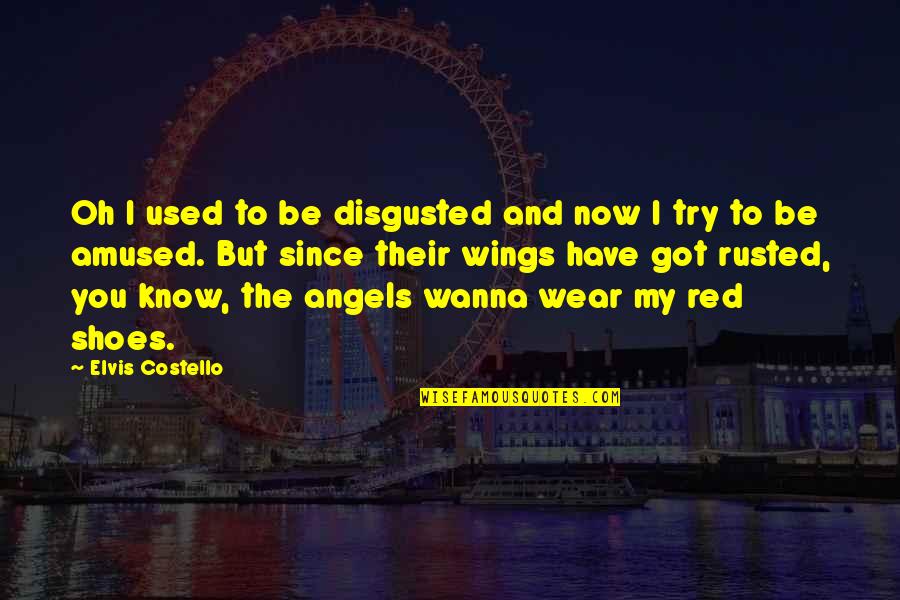 The Shoes I Wear Quotes By Elvis Costello: Oh I used to be disgusted and now