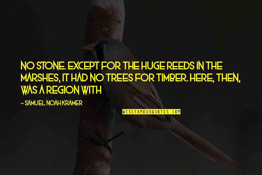 The Signs As My Immortal Quotes By Samuel Noah Kramer: no stone. Except for the huge reeds in The Signs As My Immortal Quotes By Samuel Noah Kramer: no stone. Except for the huge reeds in
