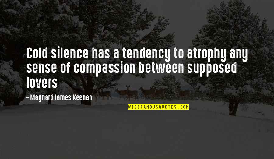 The Silence Between Us Quotes By Maynard James Keenan: Cold silence has a tendency to atrophy any