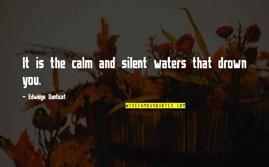 The Silent Waters Quotes By Edwidge Danticat: It is the calm and silent waters that The Silent Waters Quotes By Edwidge Danticat: It is the calm and silent waters that