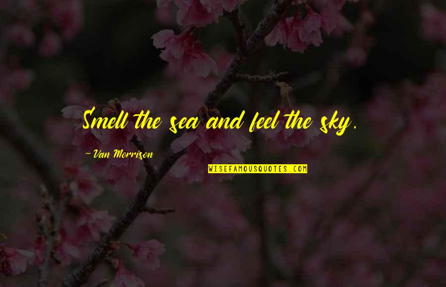 The Sky And The Sea Quotes By Van Morrison: Smell the sea and feel the sky.