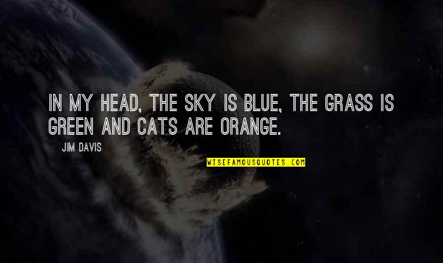 The Sky Is Blue Quotes By Jim Davis: In my head, the sky is blue, the