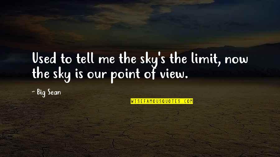 The Sky's The Limit Quotes By Big Sean: Used to tell me the sky's the limit,