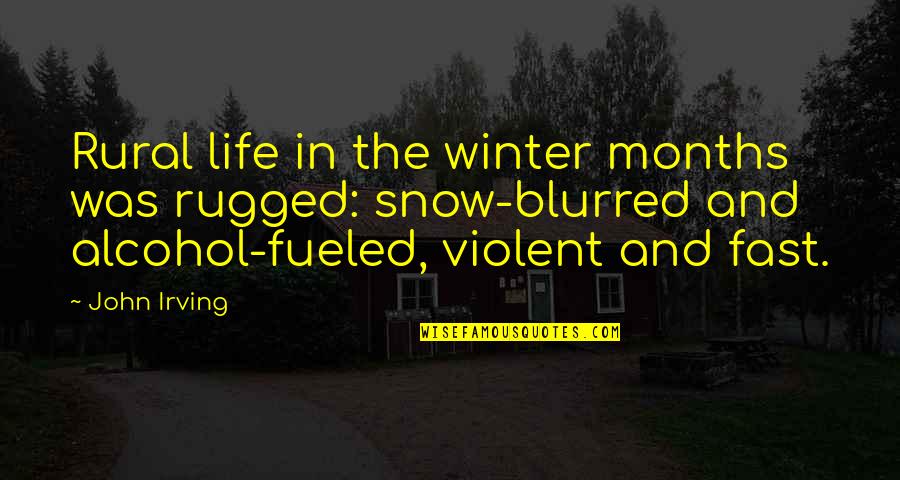 The Snow Quotes By John Irving: Rural life in the winter months was rugged: