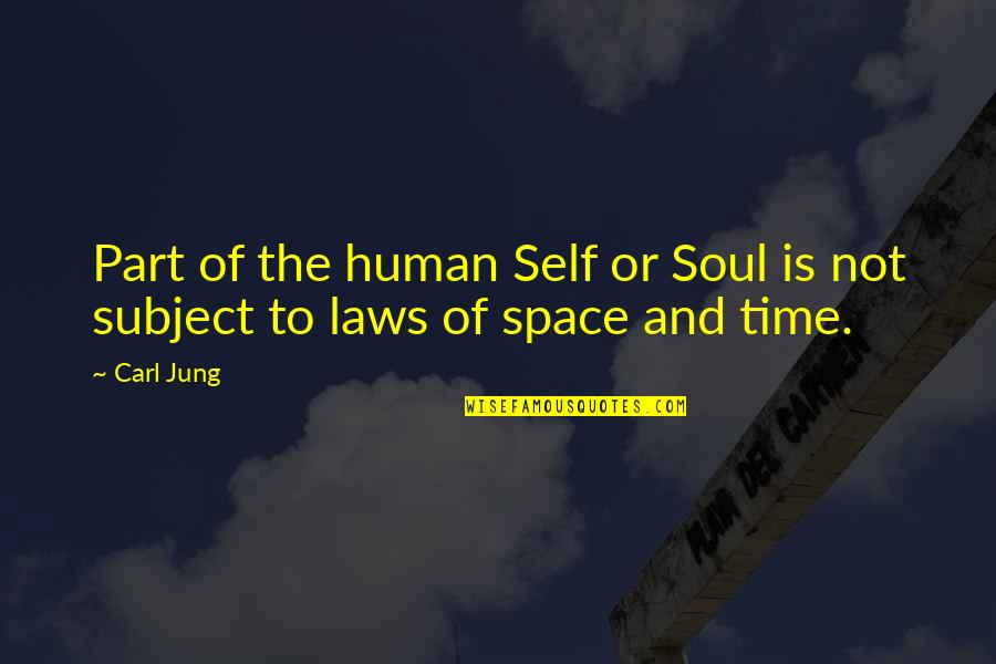 The Soul Of Time Quotes By Carl Jung: Part of the human Self or Soul is