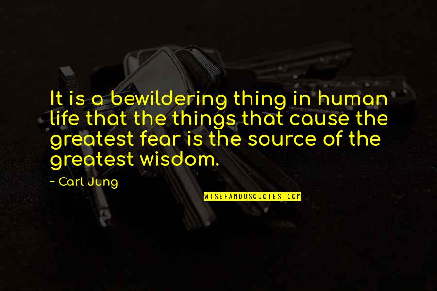 The Source Of Life Quotes By Carl Jung: It is a bewildering thing in human life