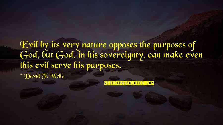 The Sovereignty Of God Quotes By David F. Wells: Evil by its very nature opposes the purposes The Sovereignty Of God Quotes By David F. Wells: Evil by its very nature opposes the purposes