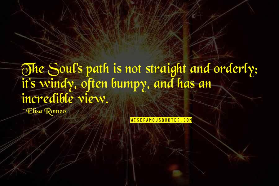 The Spiritual Path Quotes By Elisa Romeo: The Soul's path is not straight and orderly;