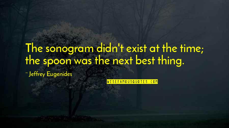 The Spoon Quotes By Jeffrey Eugenides: The sonogram didn't exist at the time; the The Spoon Quotes By Jeffrey Eugenides: The sonogram didn't exist at the time; the