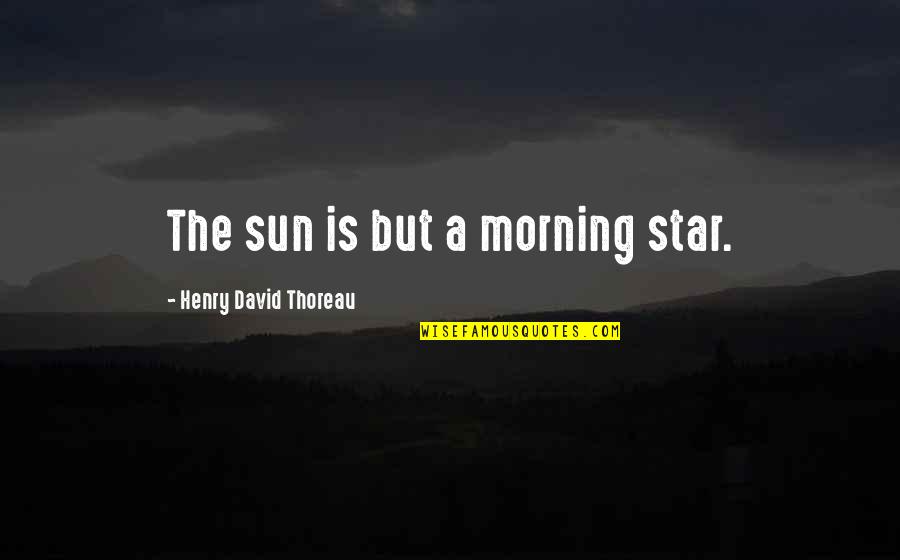 The Star Of David Quotes By Henry David Thoreau: The sun is but a morning star.