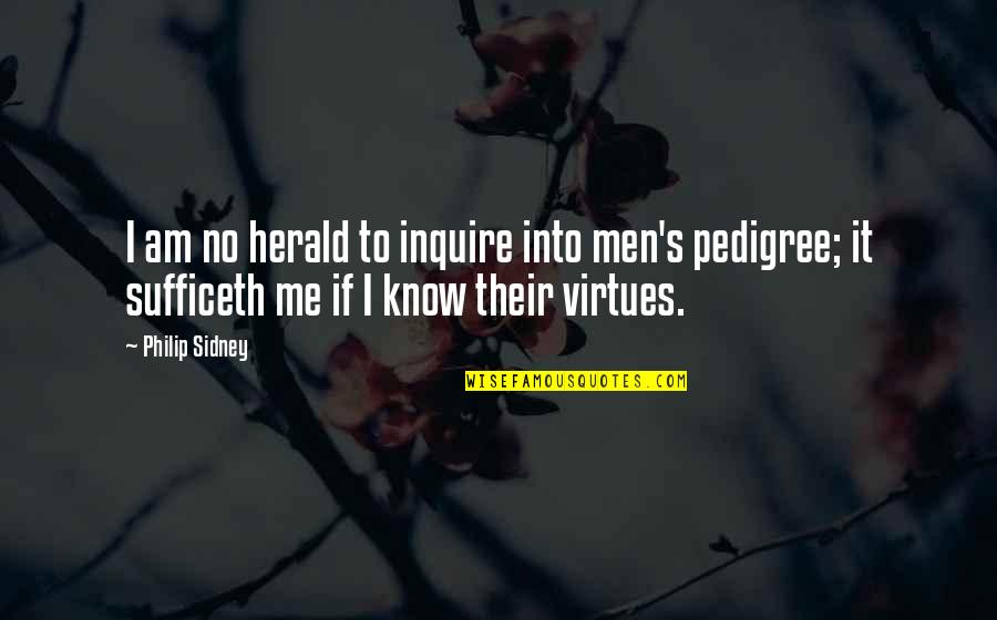 The Storm Clearing Quotes By Philip Sidney: I am no herald to inquire into men's The Storm Clearing Quotes By Philip Sidney: I am no herald to inquire into men's