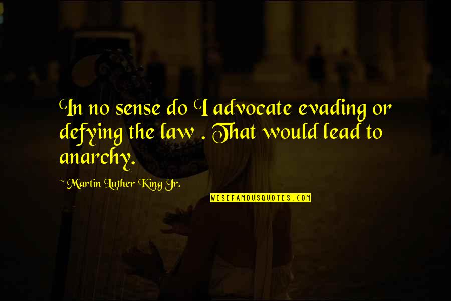 The Straight And Narrow Path Quotes By Martin Luther King Jr.: In no sense do I advocate evading or