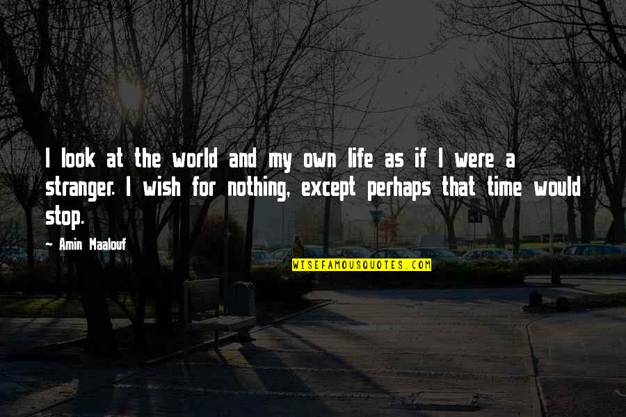 The Stranger Quotes By Amin Maalouf: I look at the world and my own The Stranger Quotes By Amin Maalouf: I look at the world and my own