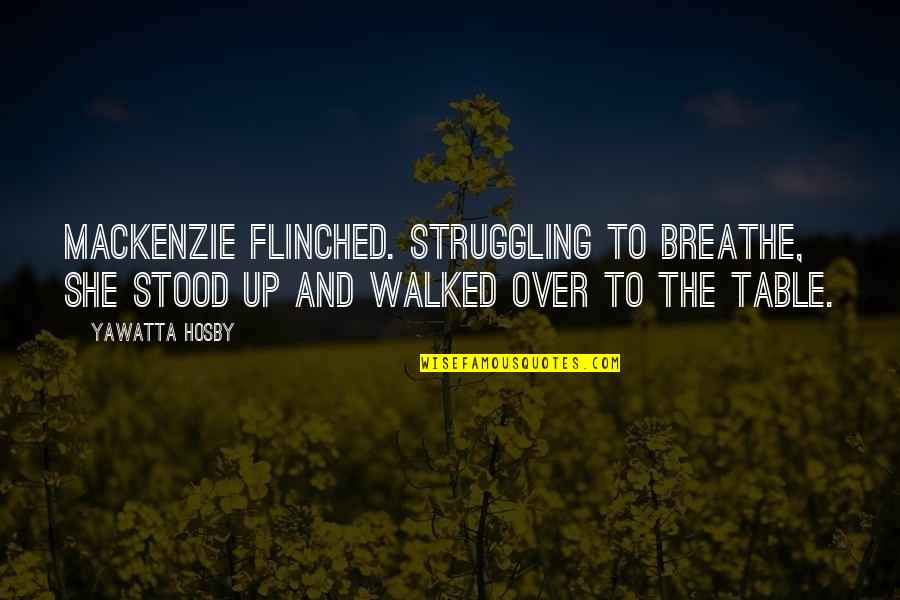 The Stranger Quotes By Yawatta Hosby: Mackenzie flinched. Struggling to breathe, she stood up The Stranger Quotes By Yawatta Hosby: Mackenzie flinched. Struggling to breathe, she stood up
