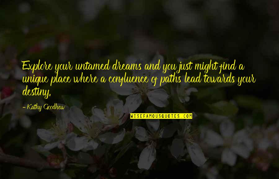 The Strength Of Dreams Quotes By Kathy Goodhew: Explore your untamed dreams and you just might