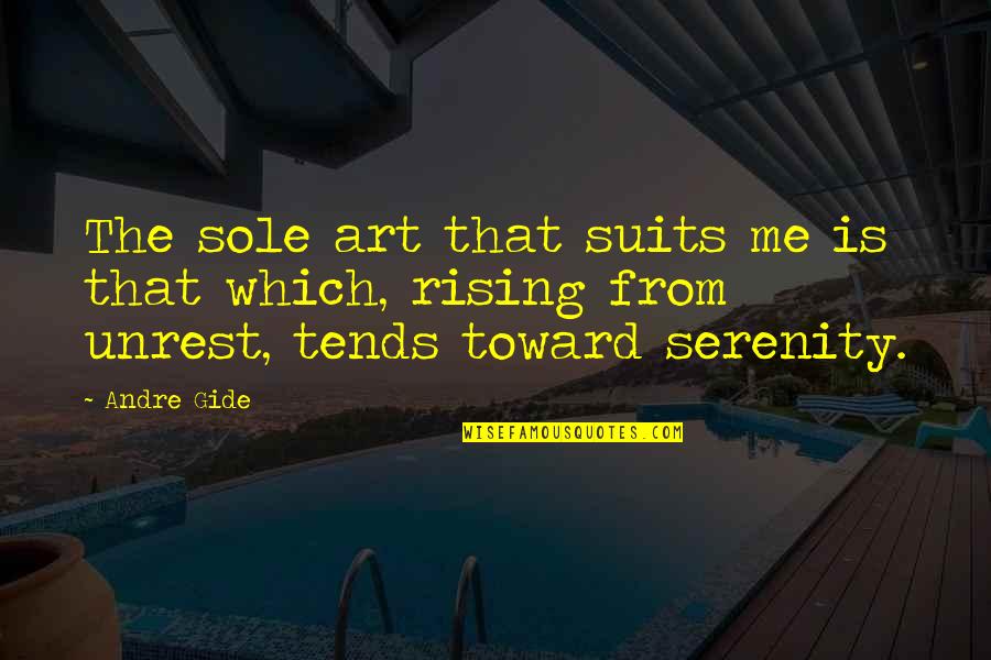 The Suits Quotes By Andre Gide: The sole art that suits me is that