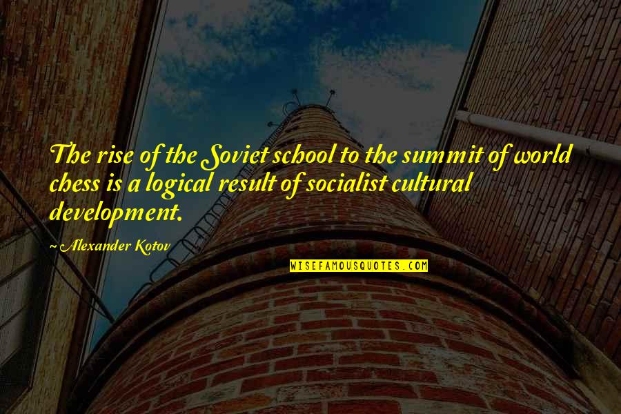 The Summit Quotes By Alexander Kotov: The rise of the Soviet school to the The Summit Quotes By Alexander Kotov: The rise of the Soviet school to the