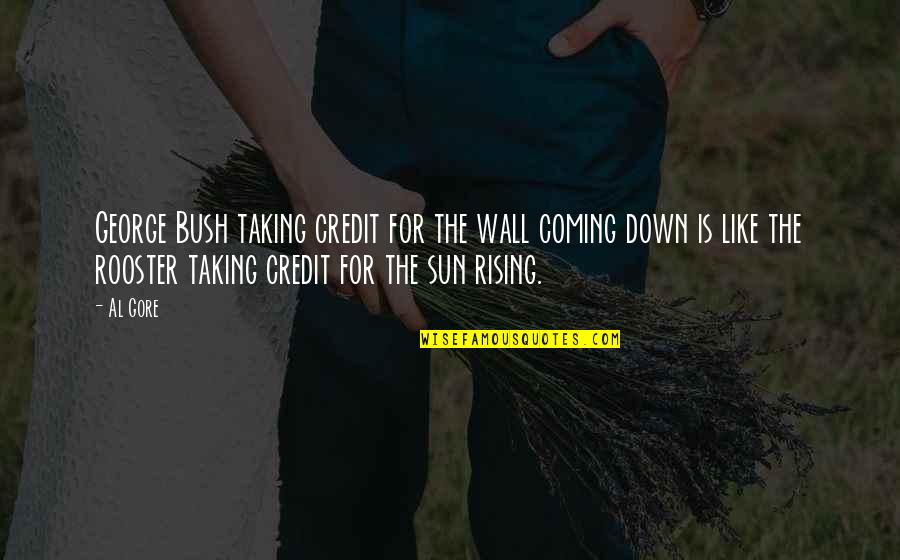 The Sun Coming Up Quotes By Al Gore: George Bush taking credit for the wall coming